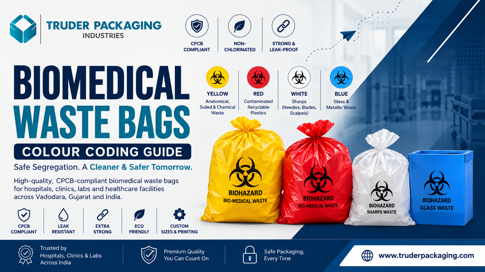 Biomedical waste bags colour coding guide for hospitals